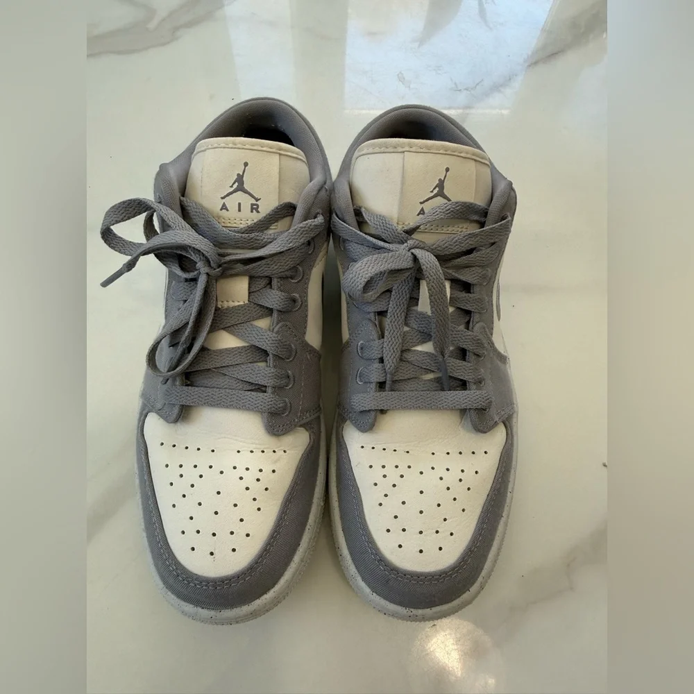 Nike  Air Jordan 1 low SE light steel Gray white Sneakers - Picture 4 of 9